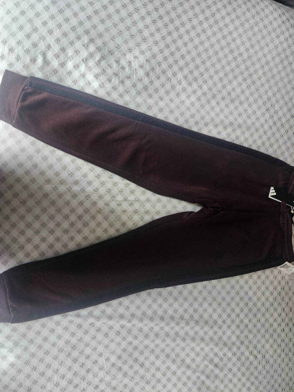 Adidas Maroon 3 Stripe Joggers Mens Small NWT Track Pants